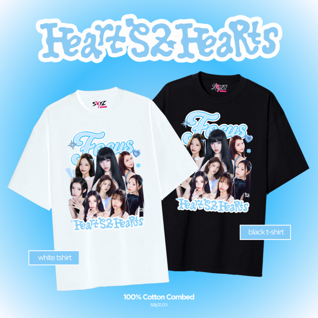 Hearts2hearts Focus Allmember เสื้อยืด - Jiwoo Carmen Stella Yuha Juun Ian Ana Yeon h2h hatuha pc al