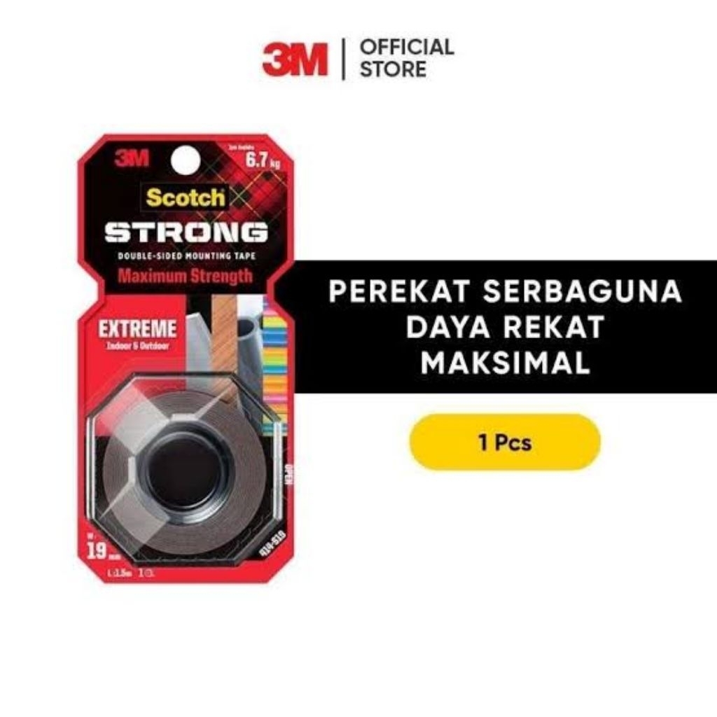 Scotch 3M Double Tape 3 M Extreme Mounting Tape 414-S19 19mmx1.5meter Strong และ Weatherproof กาวอเน