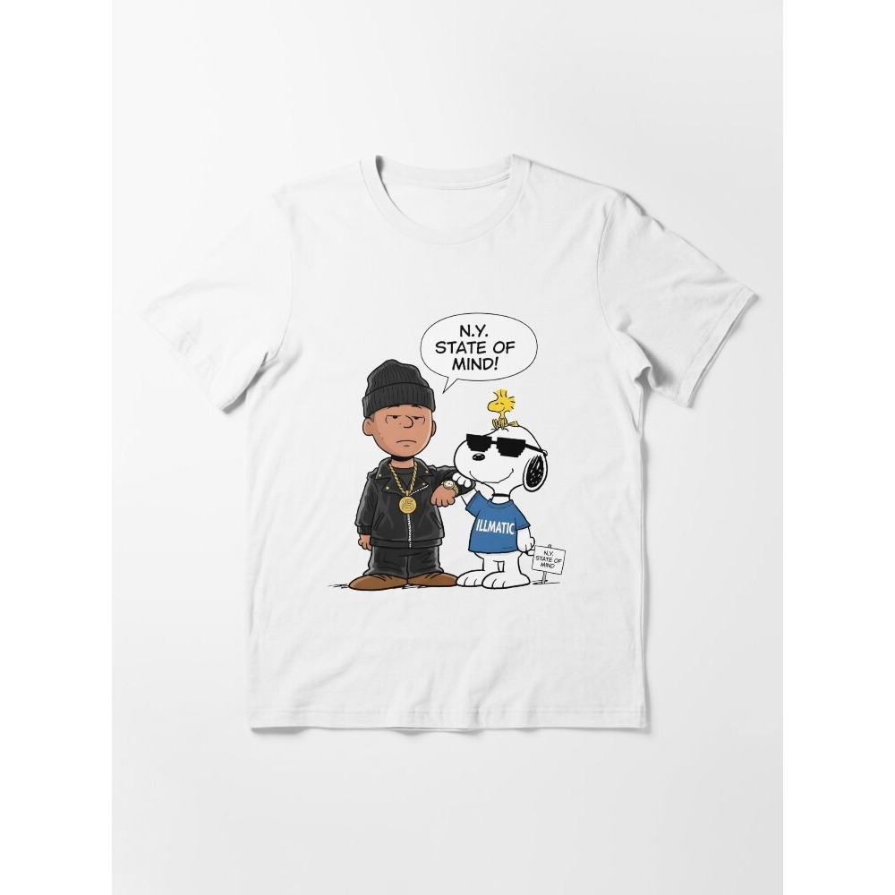 เสื้อยืด Lil Naz x Snoopy Ny State Of Mind Essential