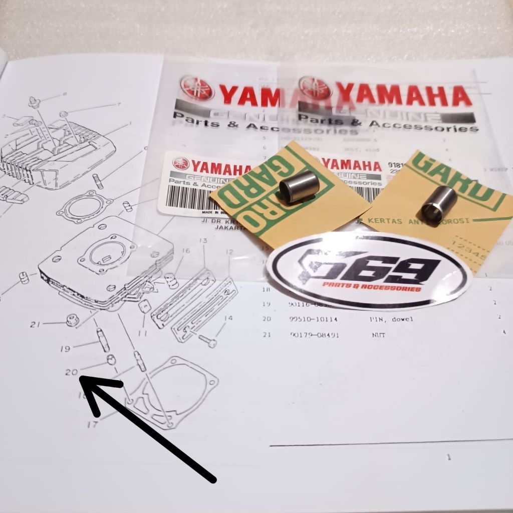 YAMAHA RXZ RZR PISTON BLOCK/PISTON BLOCK PIN ONTENTS 2 ชิ้น