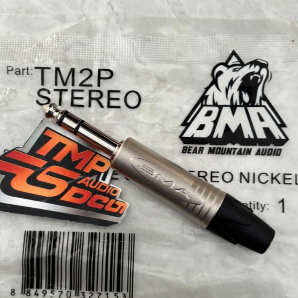 Akai Stereo BMA TM2P Jack / Plug TRS 6.5mm Male Original