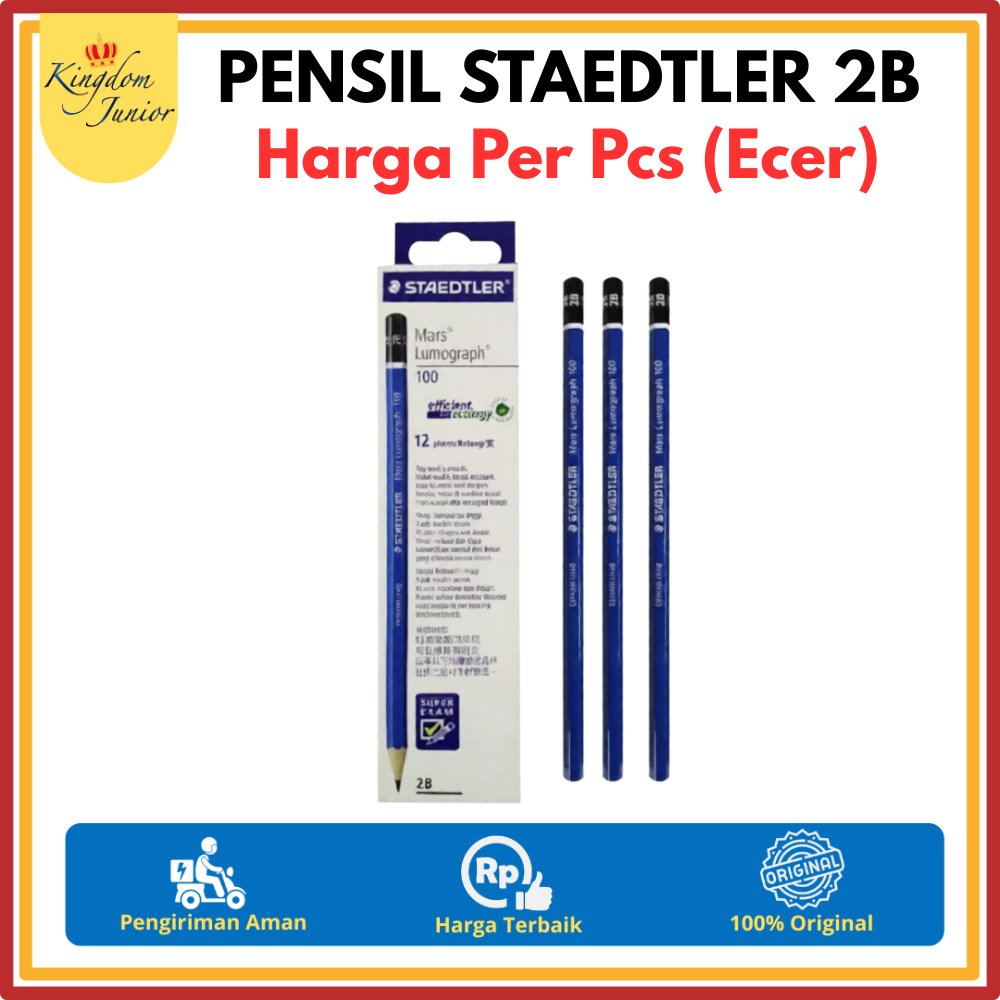 ดินสอ Staedtler 2B | หน่วยคุณภาพดินสอ Staedtler Mars Lumograph 100 2B