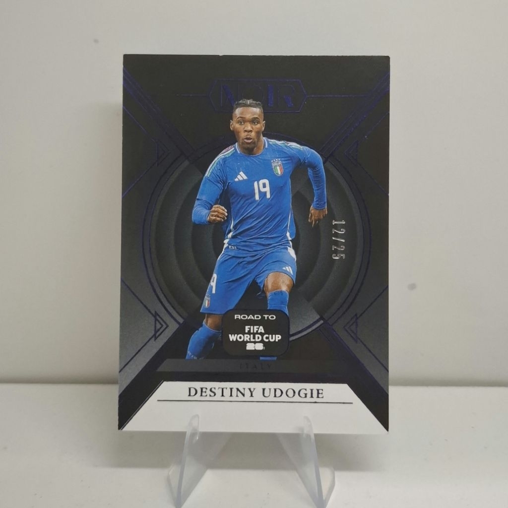 Panini Noir Destiny Udogie Italy Football Card Limit 12/25