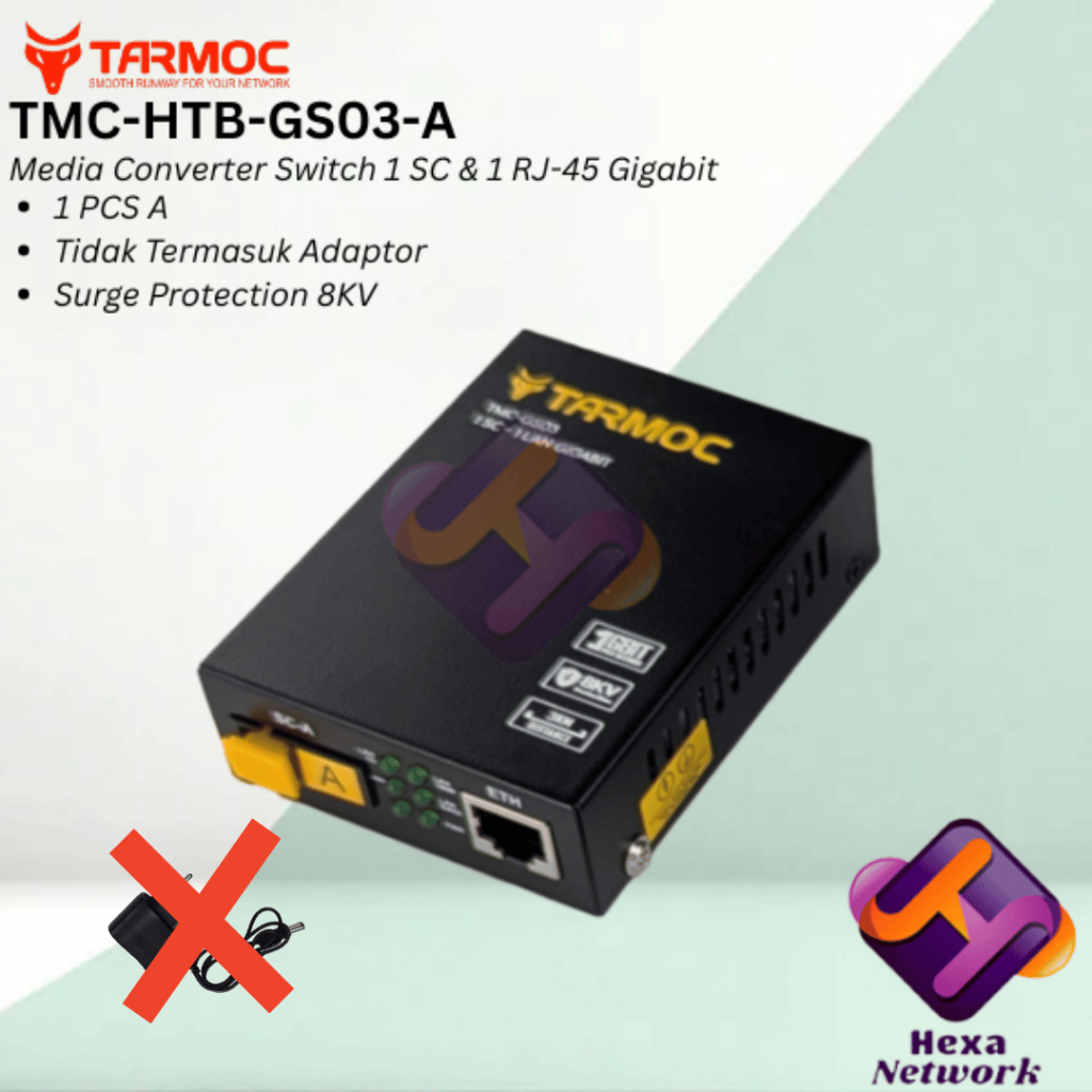 Tarmoc TMC-HTB-GS-03-A | Media Converter 1FO 1LAN Gigabit ไม่มีอะแดปเตอร์ | ไม่ใช่ HTB Netlink
