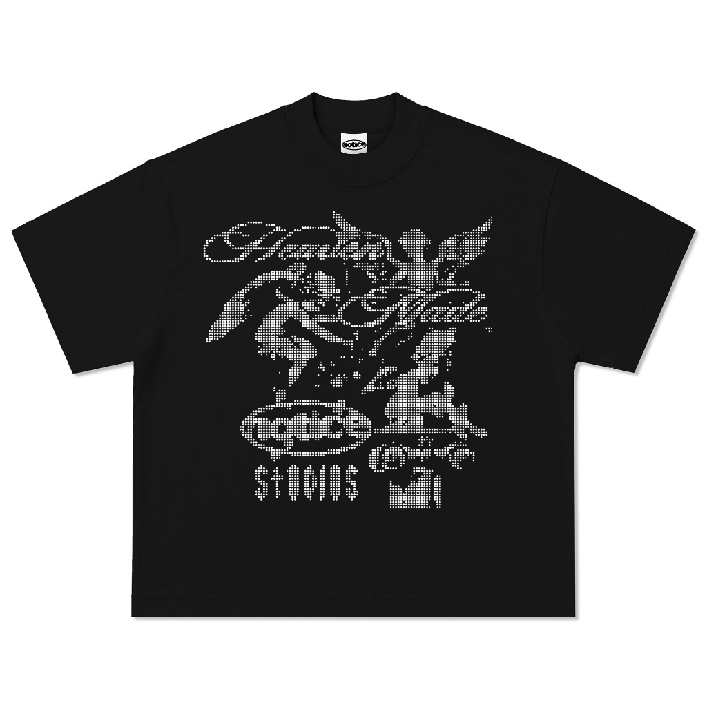 Notice T-Shirt Boxy Short Sleeve Made - Boxy Crop Oversize Black T-Shirt