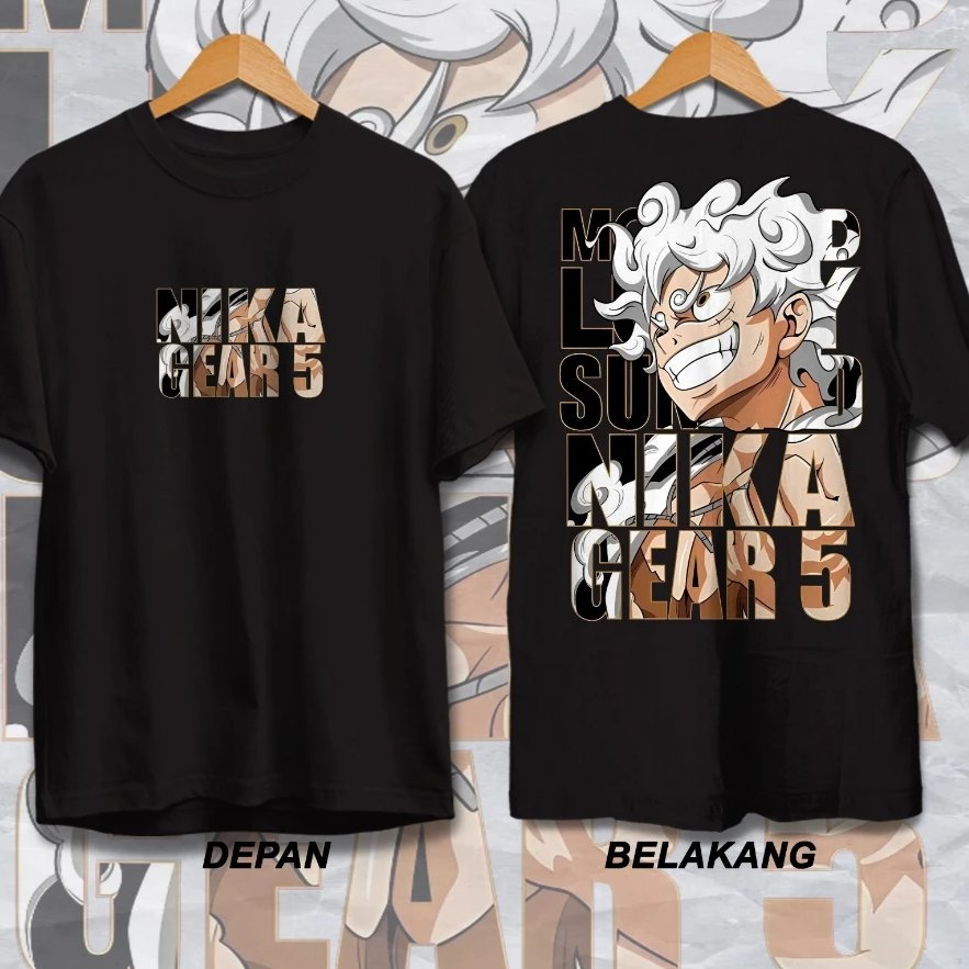 NIKA GEAR 5 ANIME T-SHIRT/ NIKA GEAR 5 ANIME Distro เสื้อยืด/ เสื้อยืดผู้ชายและผู้หญิง