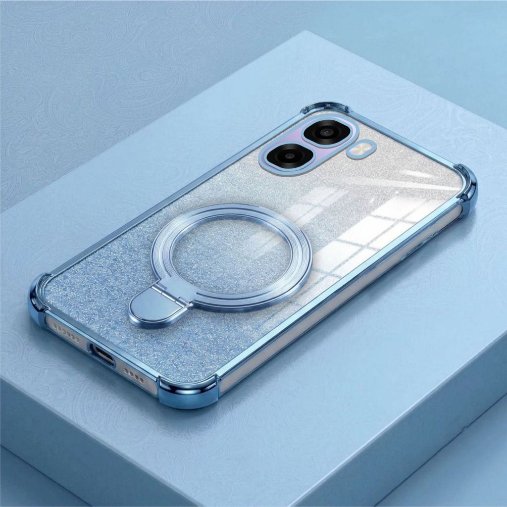 SoftCase Oppo A6 A6x A6t A6t Pro Glitter Anti Crack Magnetic Magsafe Stand