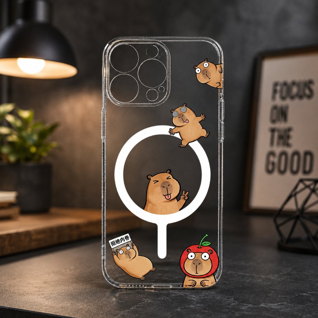 HP น่ารักโปร่งใส Capybara เคสโทรศัพท์สําหรับ VIVO V60 - V60 LITE - V50 - V50 LITE - V40 - V40 LITE -