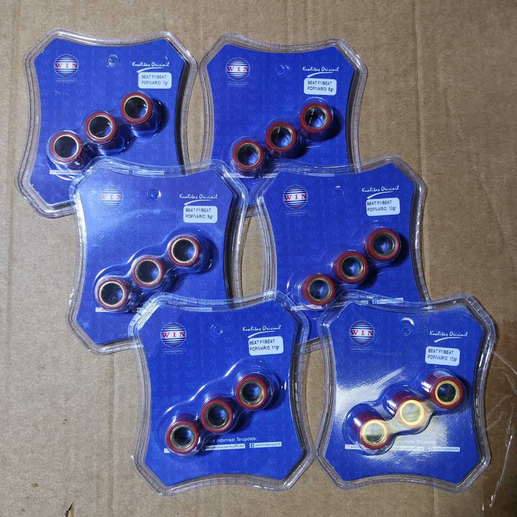 ROLLER CVT ONLY 3 ชิ้น BEAT FI, BEAT POP, VARIO SIZE 7G/8G/9G/10G/11G/12G. ซุปเปอร์คุณภาพ แบรนด์วิน