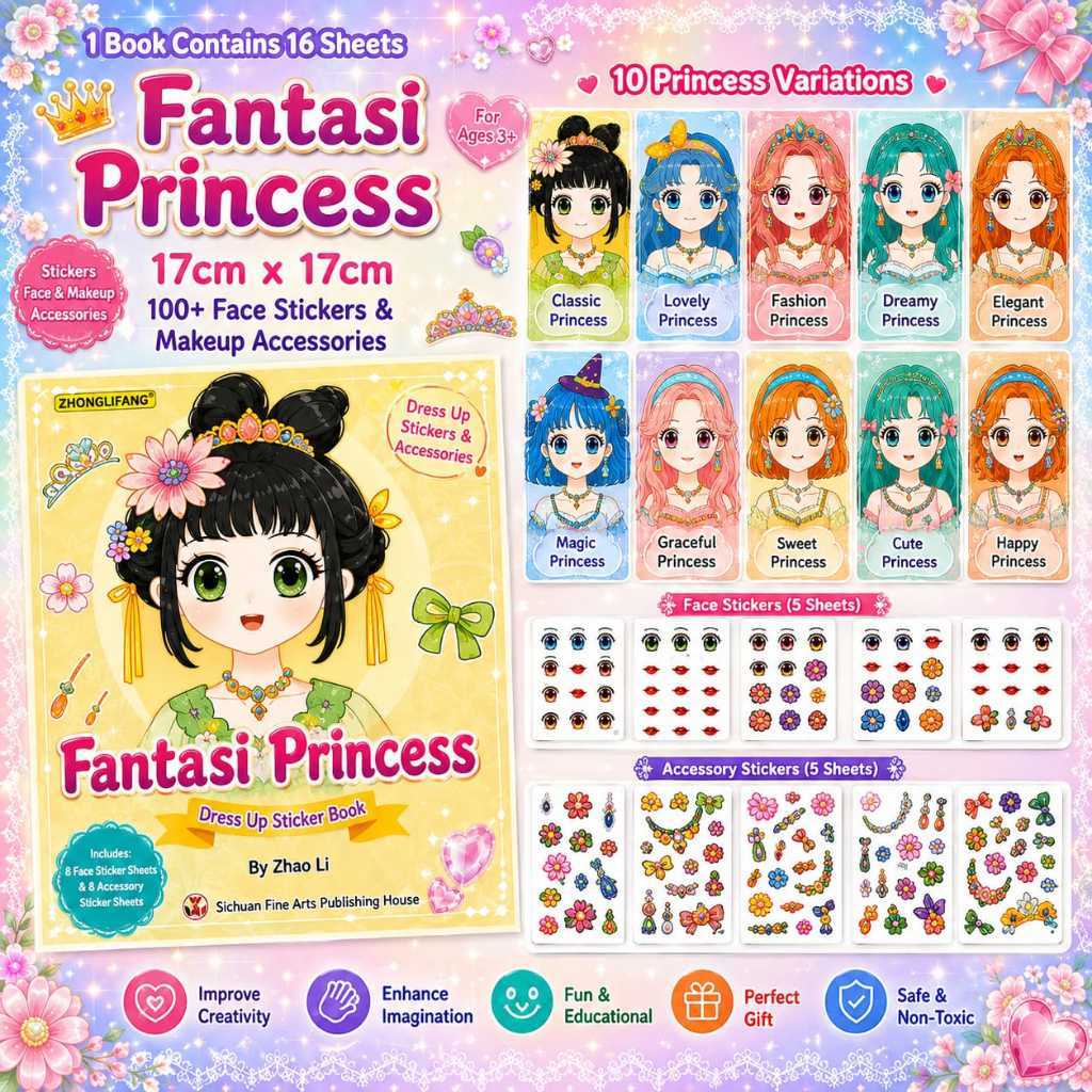 DIY Sticker Book Fashion Diary BP Modern Book Sticker Dress Up Book Cute