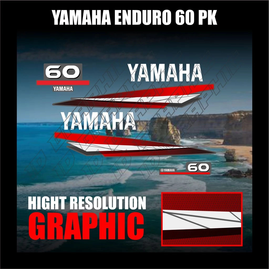MESIN YAMAHA ENDURO 60 PK STICKER YAMAHA ENDURO STICK ENGINE
