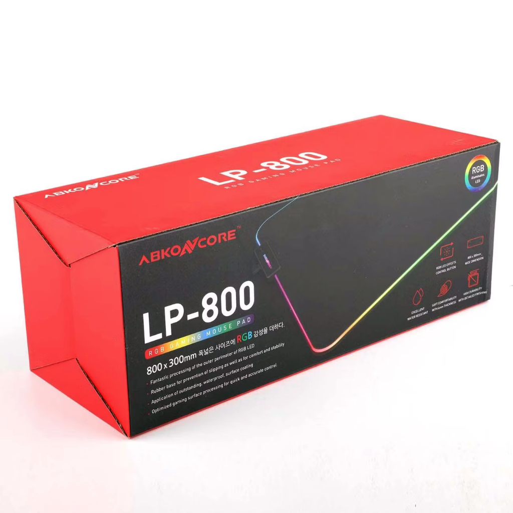 ABKONCORE LP-800 RGB แผ่นรองเมาส์สําหรับเล่นเกม 800x300mm