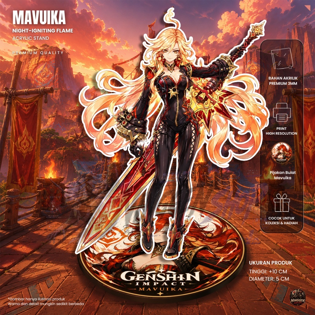 ขาตั้งอะคริลิค Genshin Impact – Mavuika - ขาตั้งอะคริลิคอนิเมะ