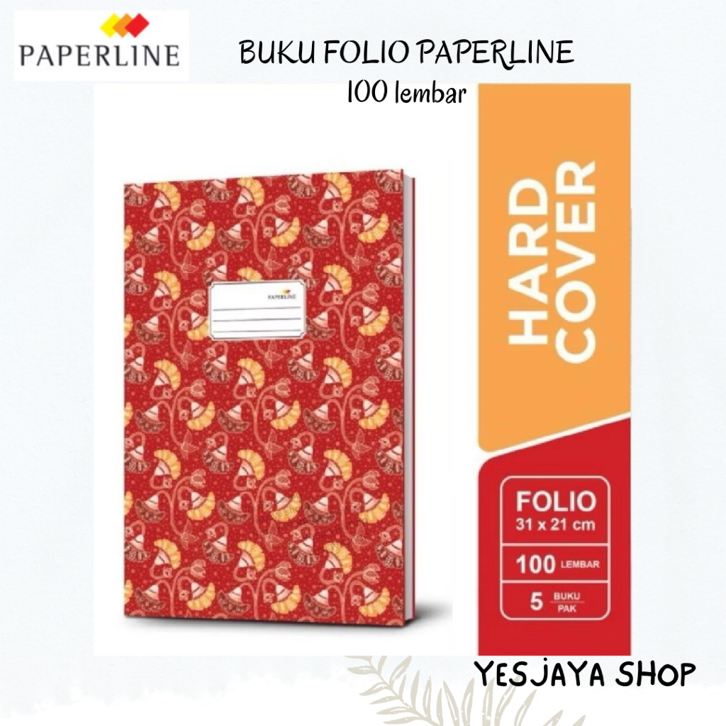 {1PCS} Hard Cover PAPERLINE Folio 100 / หนังสือบัญชีการเงิน F4 PPL (100 แผ่น) / PPL Folio Book 100lb