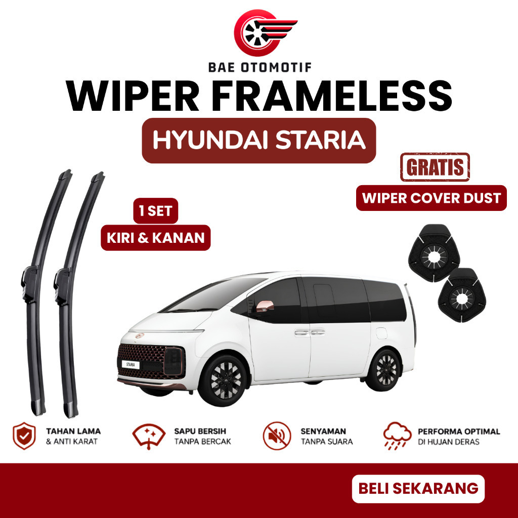 ที่ปัดน้ําฝน Hyundai Staria Frameless 1 ชุดกระจกหน้ารถฟรีฝาครอบกันฝุ่น