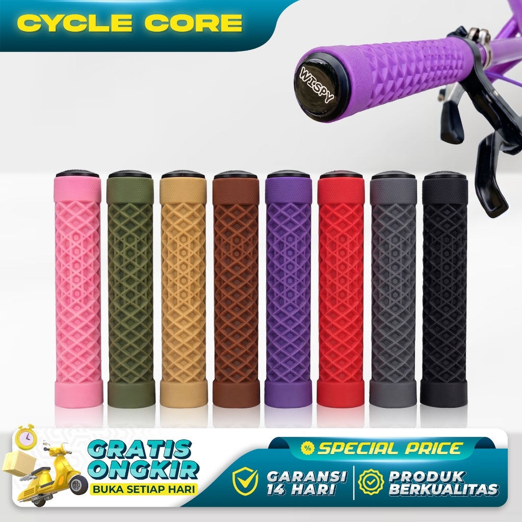 WAFFLE Grip Plug GP1 ยาง BMX MTB จักรยานพับ Fixie Commuter Bike Minivelo Minion Hybrid Gravel Down Hill BMX ฟรีสไตล์ Anti Slip Soft Light