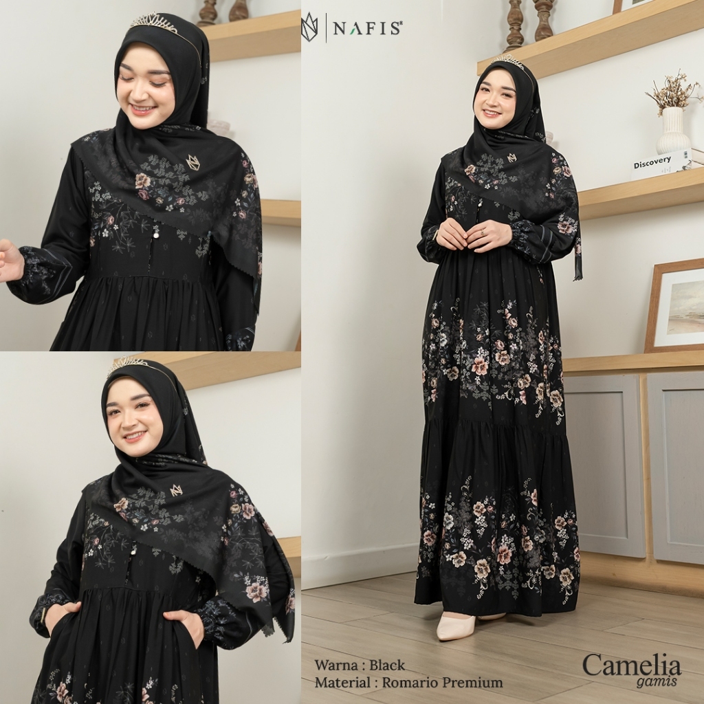 NAFIS SARIMBIT CAMELIA DRESS BUY1 GET1