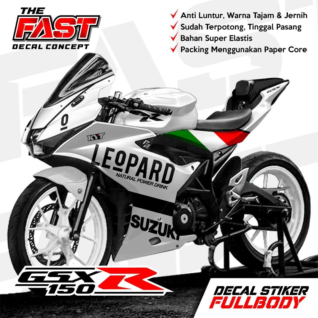 Decal สติกเกอร์ GSX 150R Fullbody สติกเกอร์รูปลอก Variation มอเตอร์ Gsx 150 R fullbody motif LEOPARD