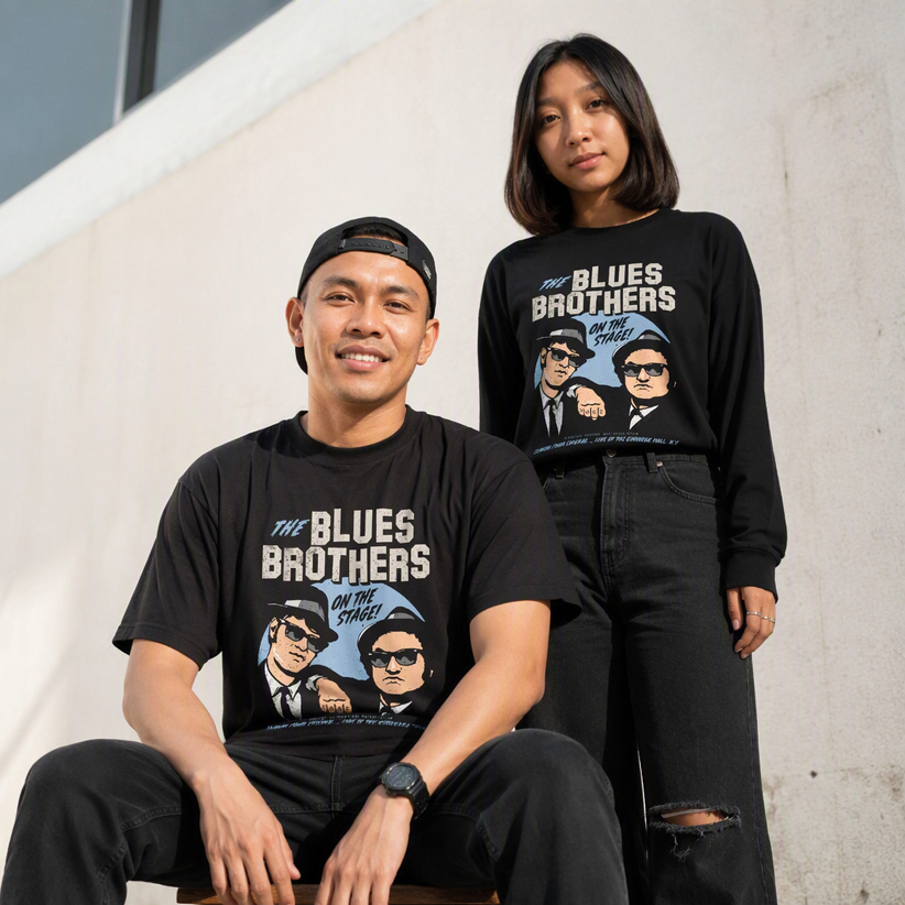 เสื้อยืด KATUN The Blues Brothers - Live At The Carnegie Hall เสื้อยืดนิวยอร์กผ้าฝ้าย 100% | หวี 30s