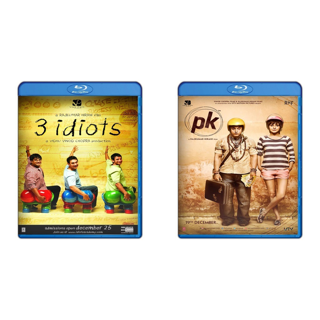 DVD 3 Idiots (2009) + DVD PK (Peakay) (2014)