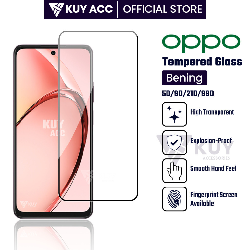 LAYAR KUY - กระจกนิรภัยแบบเต็มหน้าจอ 5D Oppo A6x A6T Pro A6T A6s A6i A6c A6 Pro A6 5G A5x 4G A5i A5i