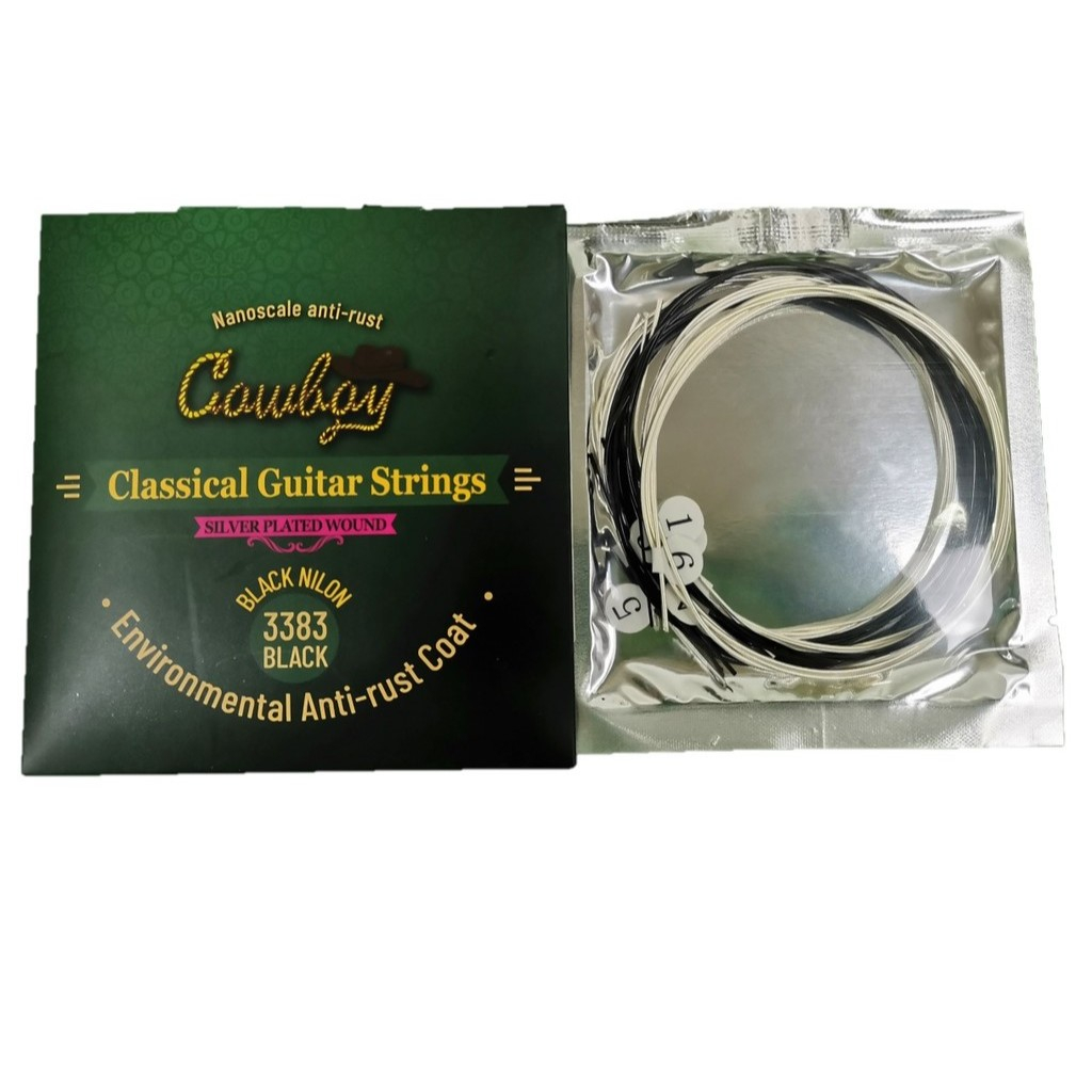 CLASSIC NYLON BLACK COWBOY 3383 ORIGINAL FULLSET GUITAR STRINGS