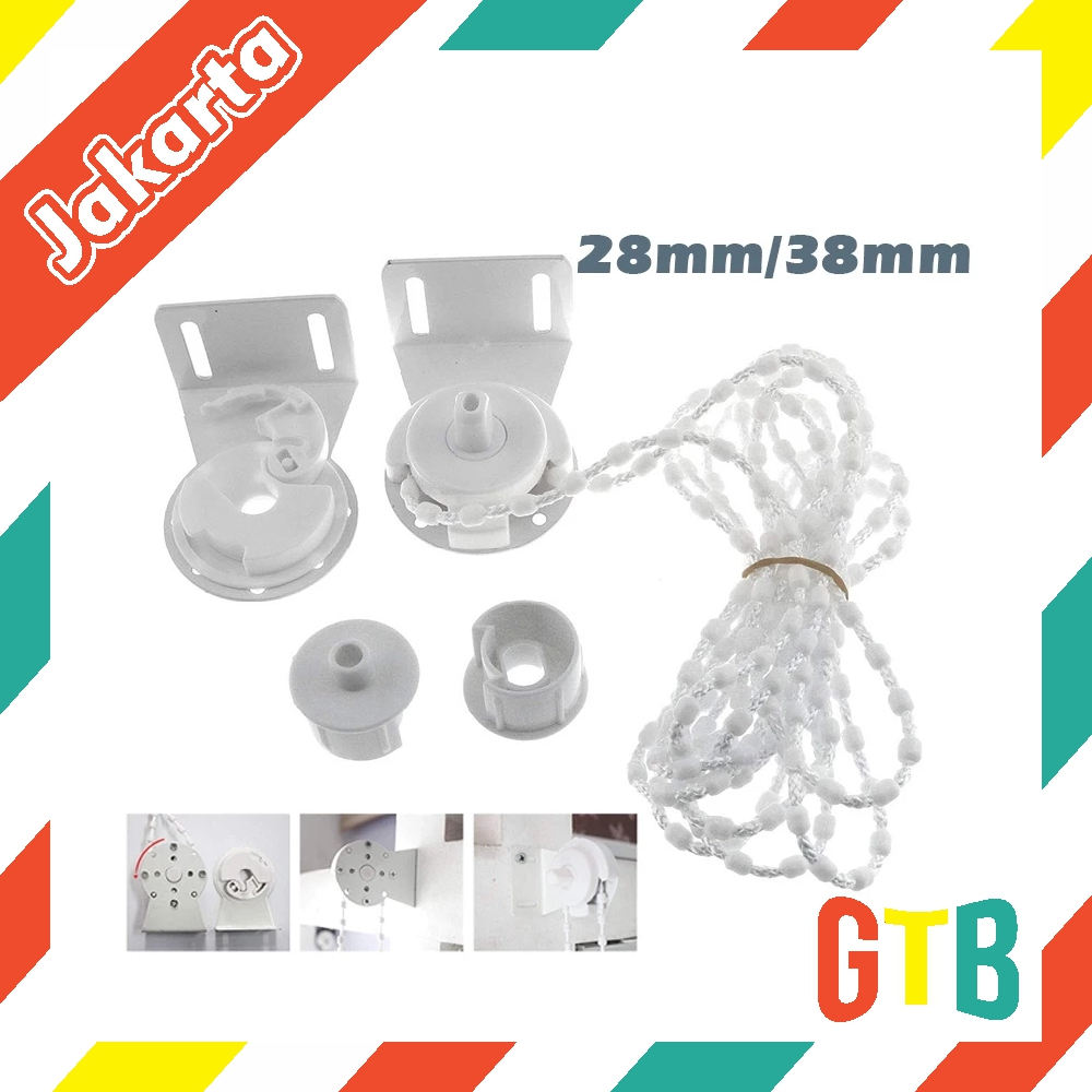 GTB Roller Blind Chain 28 มม./38 มม.Roller Blind Bead Bracket ผ้าม่านลูกปัด Roller R1547