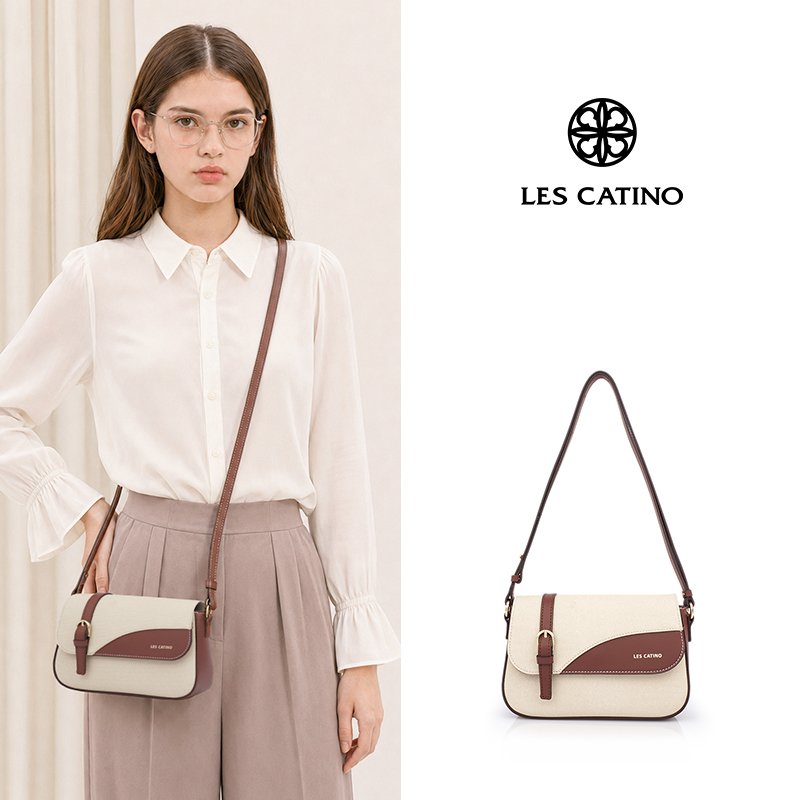 Les Catino Lcw-Yaro Pique Flap กระเป๋าสะพาย