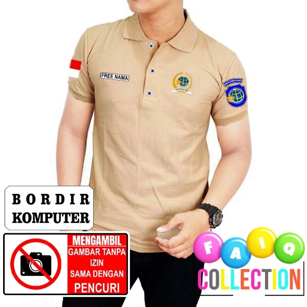 เสื้อยืดคอปกเสื้อโปโล KEMENTRIAN AGRARIA AND TATAANG - BPN - NATIONAL FIGHT BODY COMPUTER EMBROIDERY