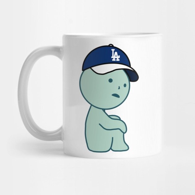 Smiski สวมหมวก LA Dodgers - แก้วชา Smiski