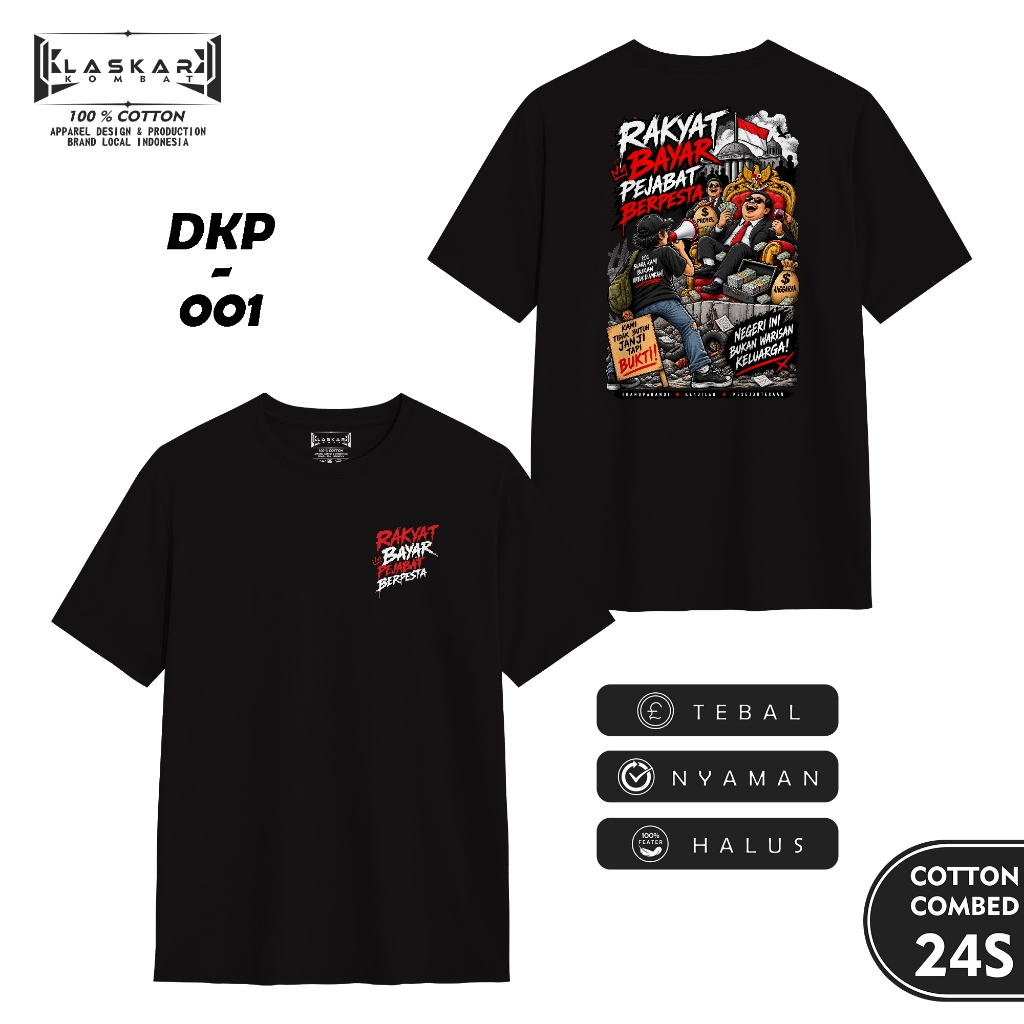 Laskar Kombat - DKP 001 People Pay Office Party Cotton Combed 24S