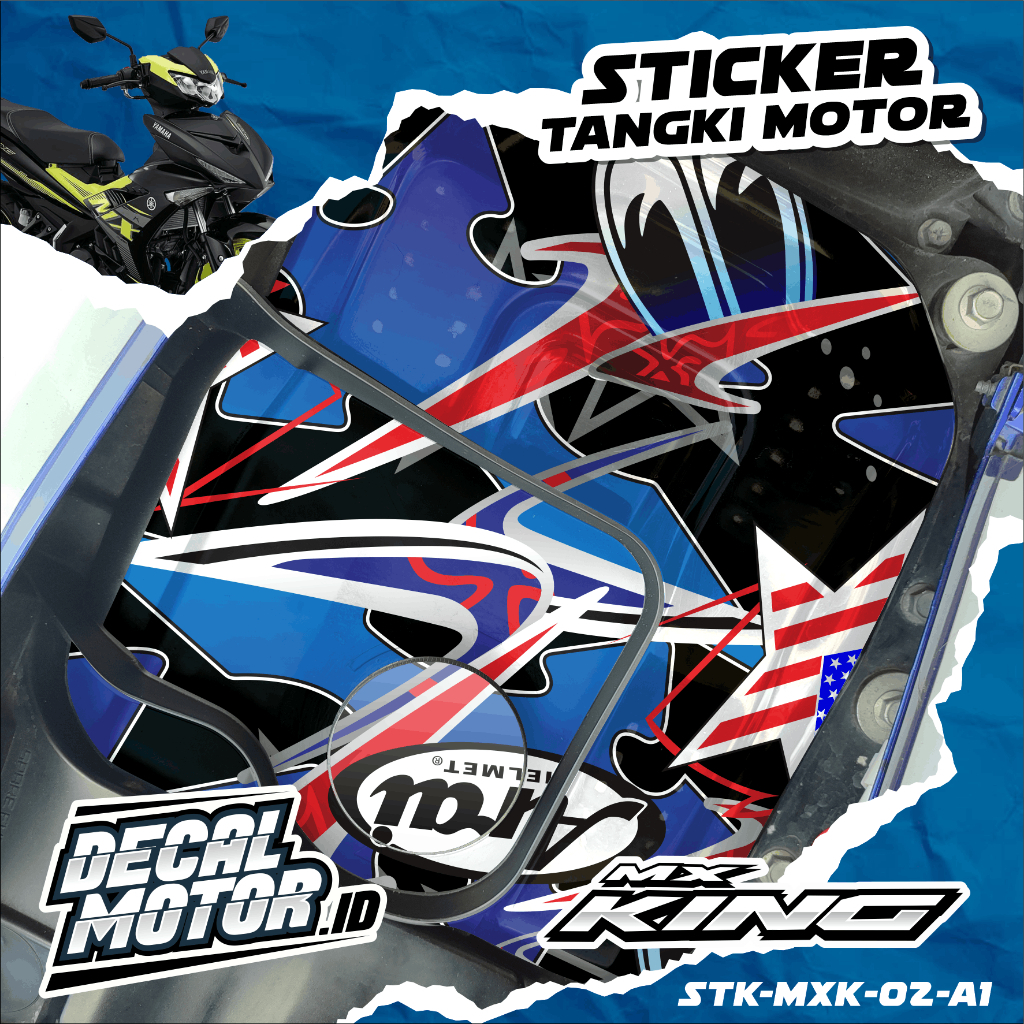 สติ๊กเกอร์ถังน้ํามันมอเตอร์ไซค์ MX KING พร้อมลาย Arai Racing Motif ล่าสุด - ถังแก๊สกันน้ํา MX KING ส