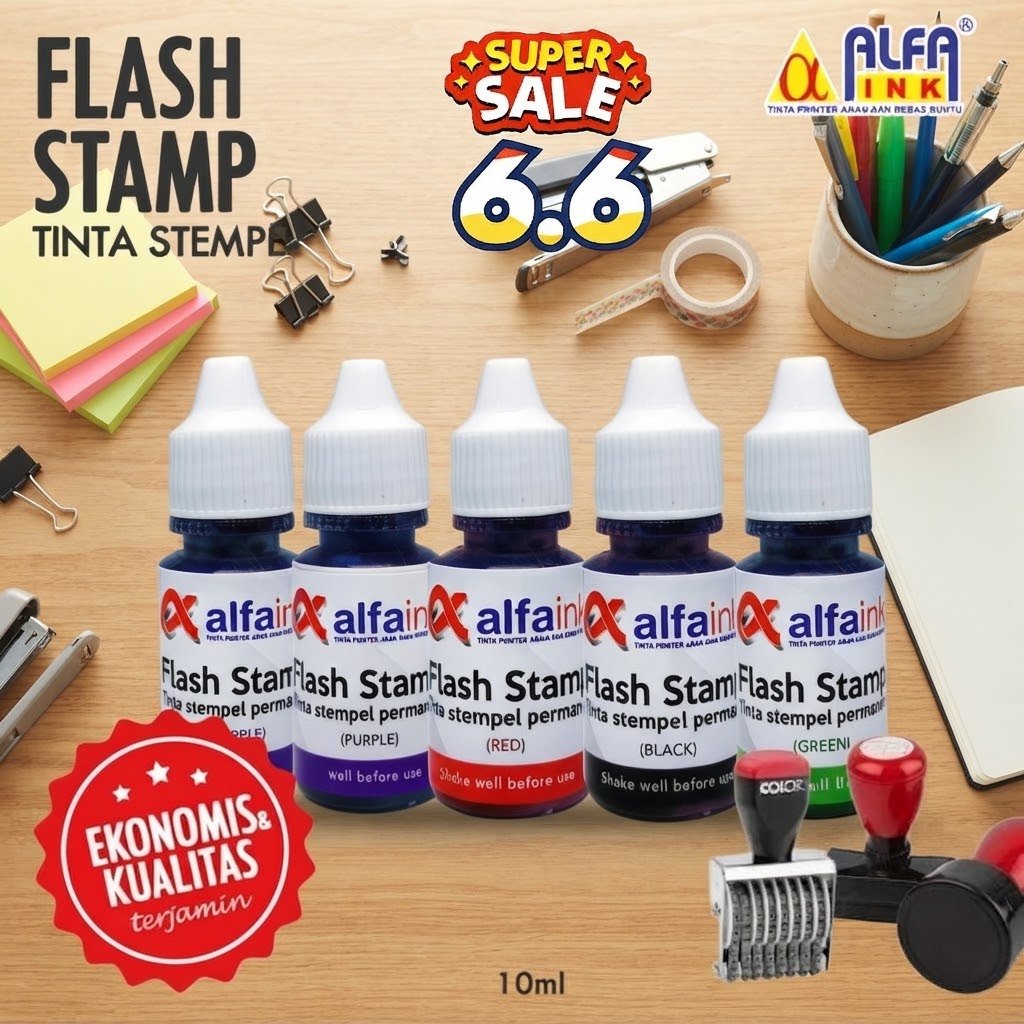 แฟลชประทับหมึก | หมึกเติมแสตมป์ | ALFAINK ของแท้ 10ML SP1