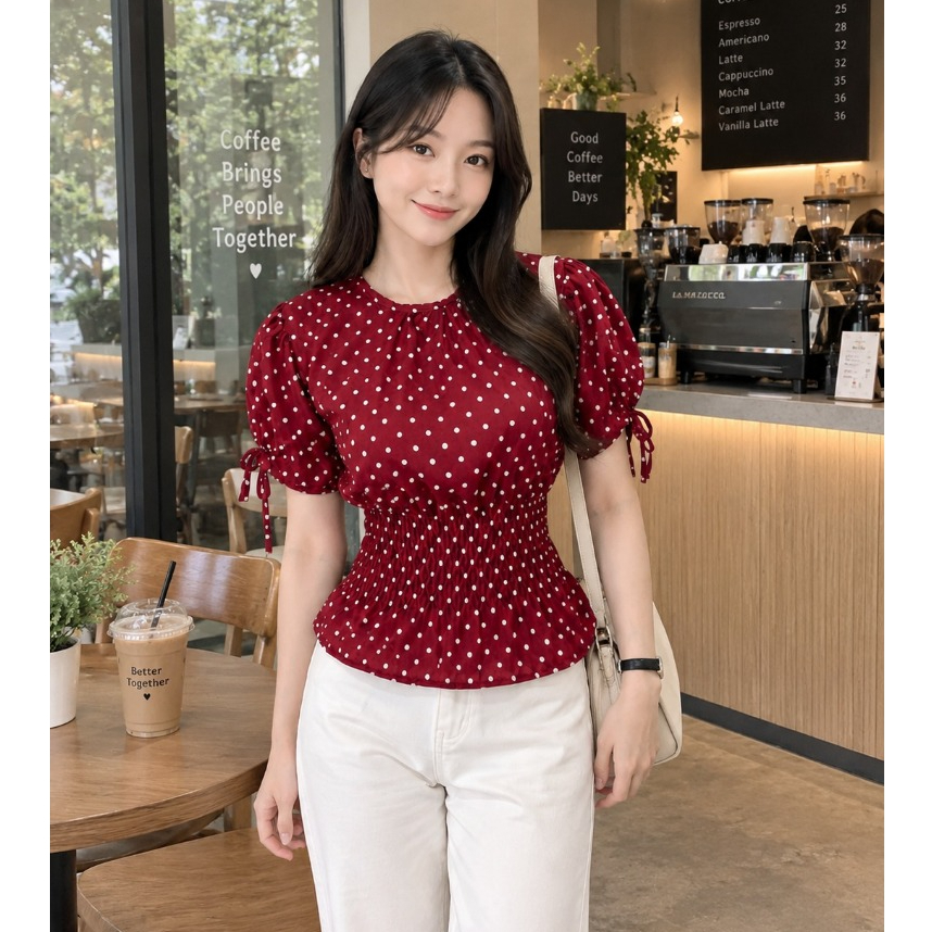 BLAIR TOP Polka Womens TOP