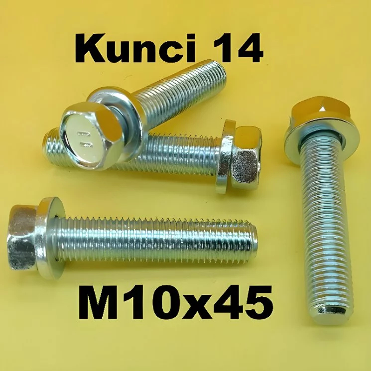 BOLT WASHER BOLT M10x45 (Washer BOLD M10x45) แหวนสีขาว BOLT body BOLT