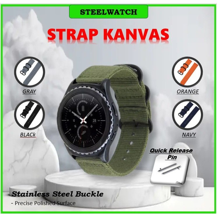 DKV Casio F91W F-91W สายนาฬิกาไนลอนผ้าใบสายนาฬิกา Casio F91W F-91W Series - สาย 18 มม.ไนลอน Army Loo
