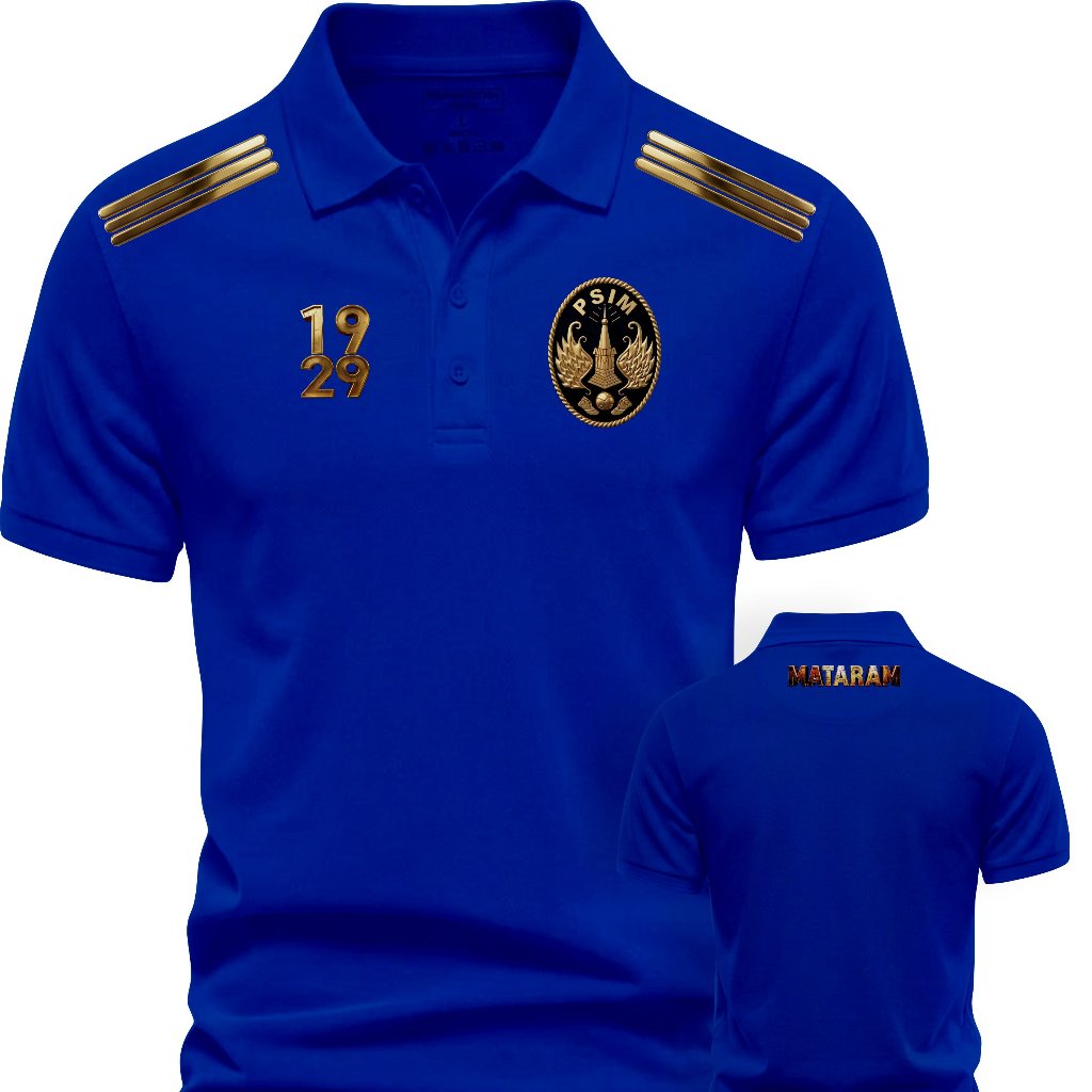 BigSize (M-4XL) PSIM Jogja Executive Gold Line 3D Effect เสื้อโปโล/ Elegant Casual และ Cool เสื้อคอป
