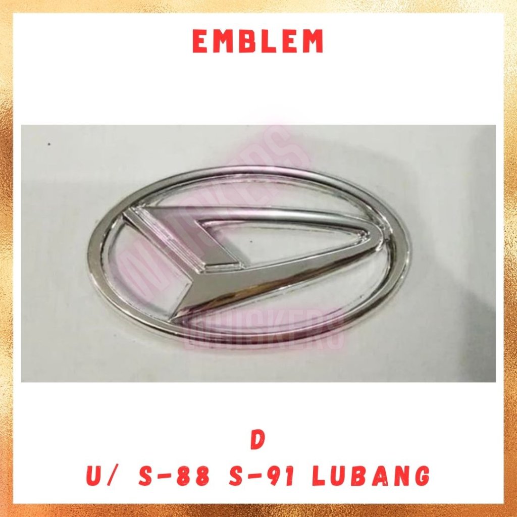 [PCS] Emblem / โลโก้รถ / สติ๊กเกอร์ / สัญลักษณ์รถพร้อม D Writing Daihatsu S89 S-89 / Espass S91 S-91