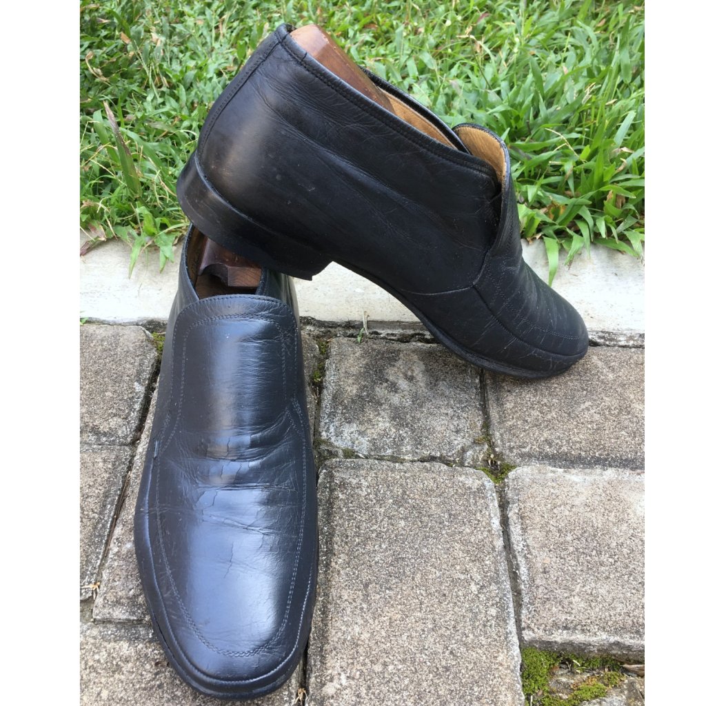 Bally รองเท้าทางการหนังแท้ สีดํา ไซส์ 42 8.5 Slip On Men