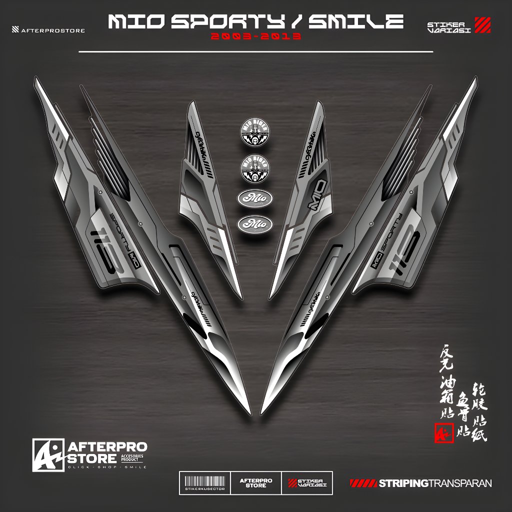 แถบสะท้อนแสง UV MIO SPORTY YS 5 สติ๊กเกอร์ใส YAMAHA MIO SMILE GARNISH สติ๊กเกอร์ MIO SPORTY