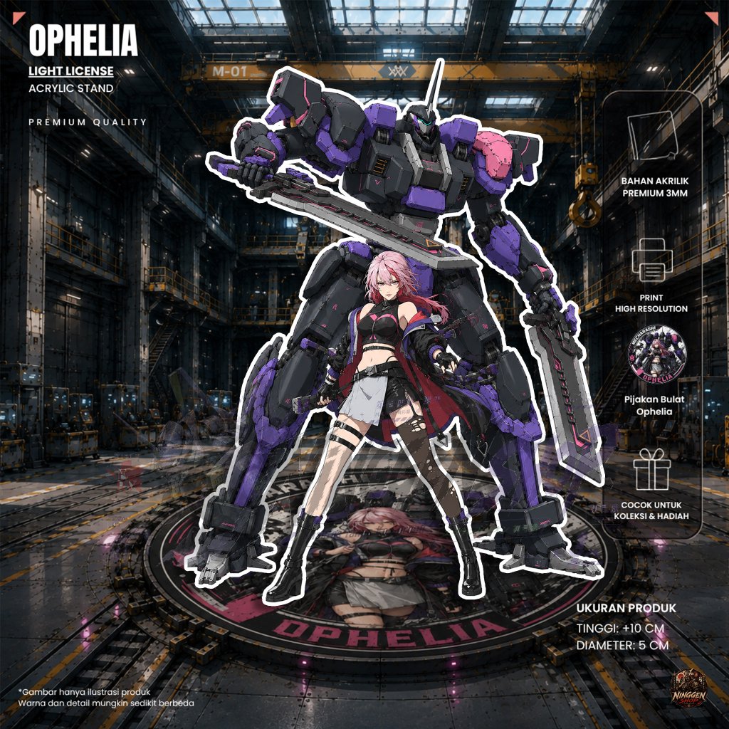 Mecharashi ขาตั้งอะคริลิค – Ophelia - ขาตั้งอะคริลิคอนิเมะ