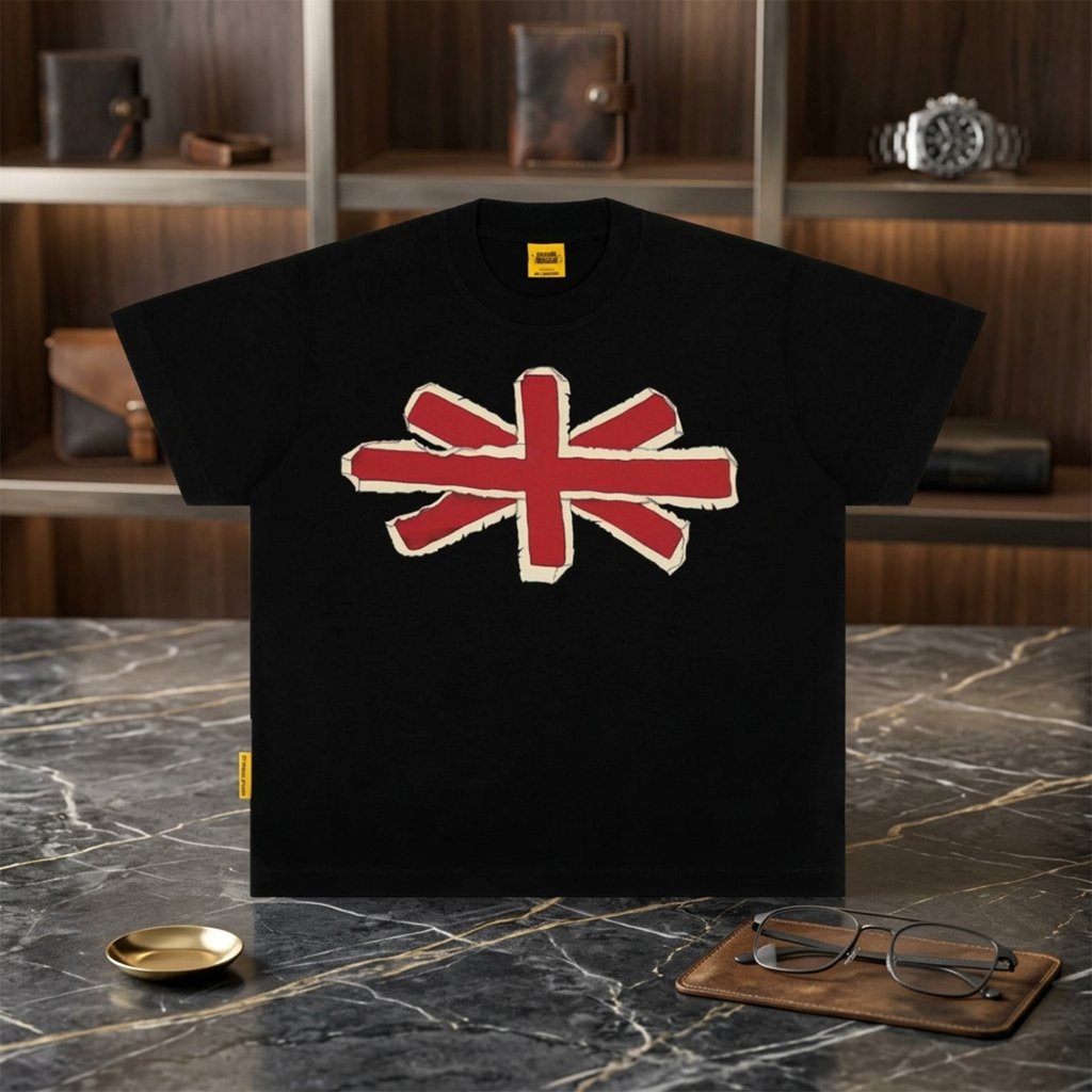 Boxy Shirt with English Motif Made of Cool and Comfort Material
