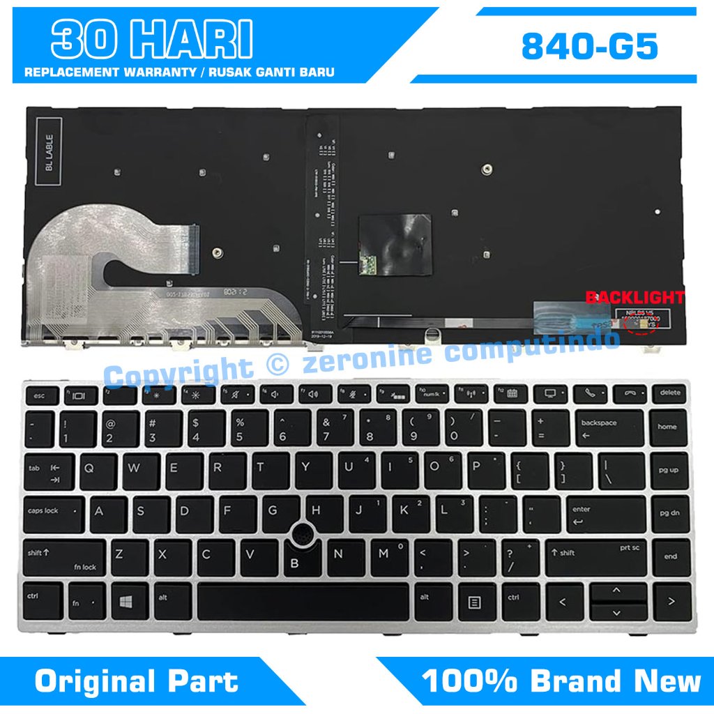 แป้นพิมพ์ HP EliteBook 730-G5 745-G5 745-G6 840-G5 840-G6 846-G5 846-G6