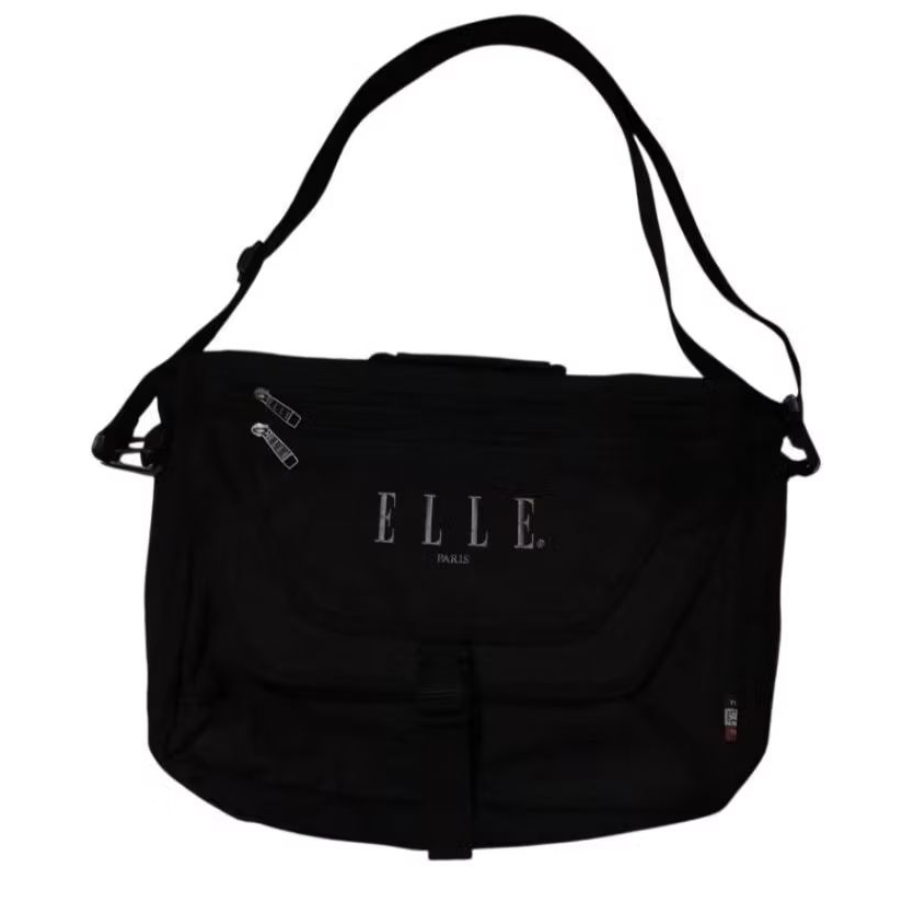 ELLE Sling Laptop Work Bag สีดําแข็งดีมาก