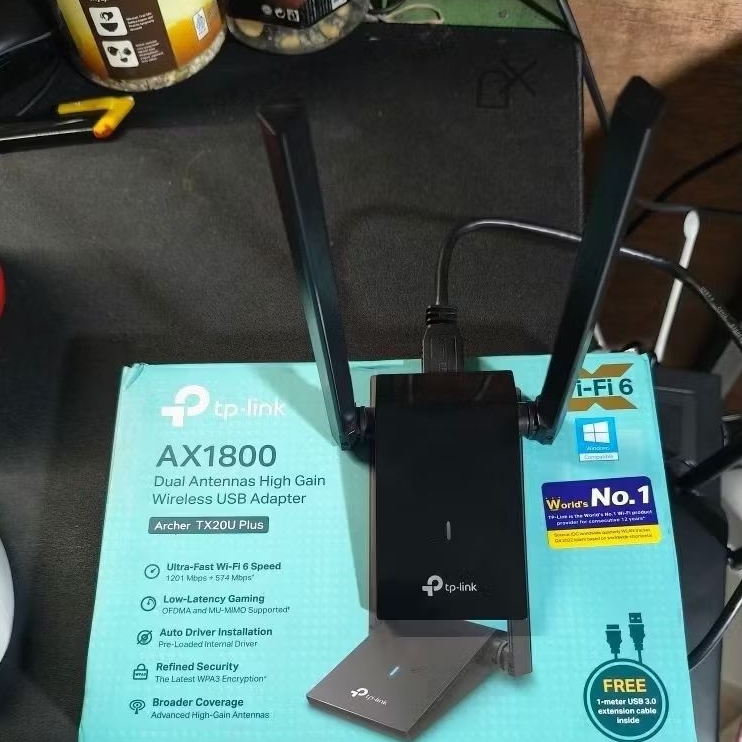TP-Link AX1800 เสาอากาศคู่ กําไรสูง Wireless USB Archer TX20U Plus