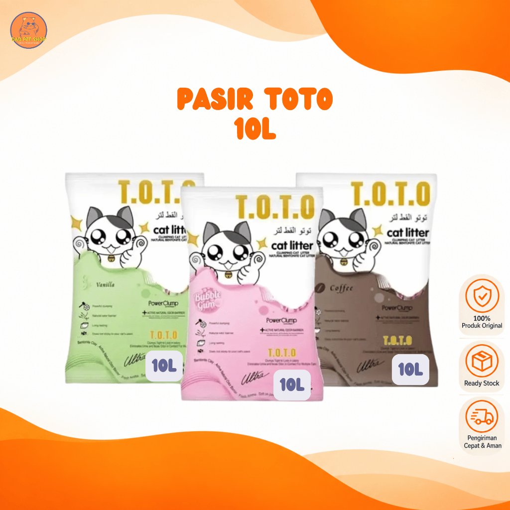 TOTO SAND 10L / CAT LITTER CAT SAND / CAT TOILET SAND / ORIGINAL SCENTED CLUMB SAND