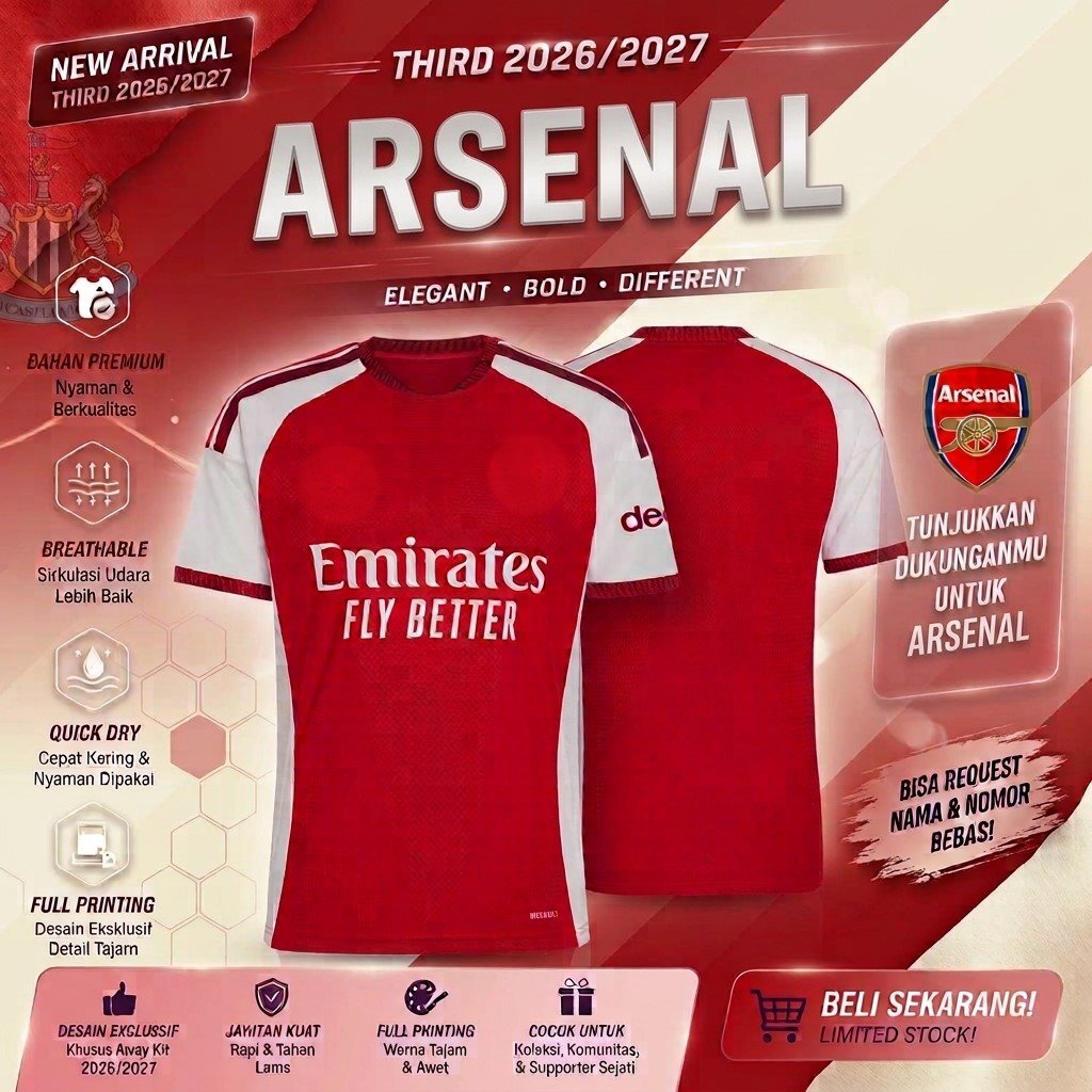 ARSENAL HOME JERSEY 2026