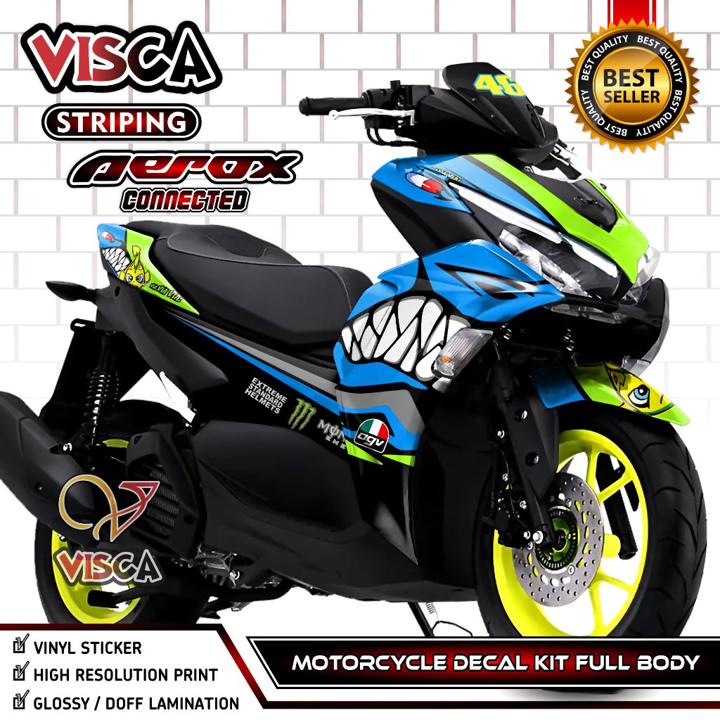 รูปลอก Aerox 155 เชื่อมต่อ 2021 2022 Full Body - Cool Aerox 155 เชื่อมต่อ 2021 2022 สติ๊กเกอร์ - Aer