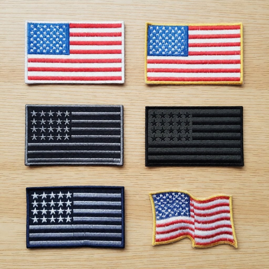 COOL PATCH AMERICAN FLAG EMBROIDERY
