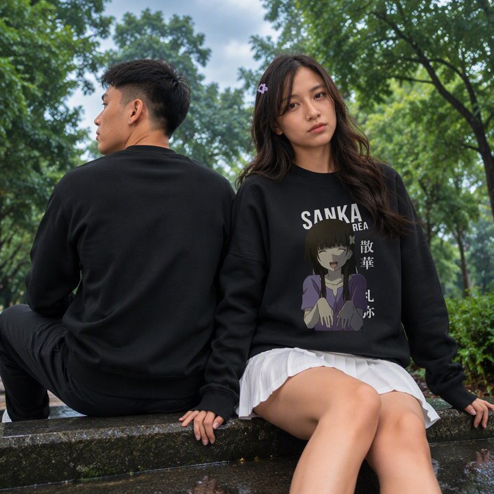 Rea Sanka Crewneck Sweater ทําจากผ้าฟลีซ | | สามารถใช้เป็นเสื้อกันหนาวคู่รักได้ | พร้อม SHIP | JUST 